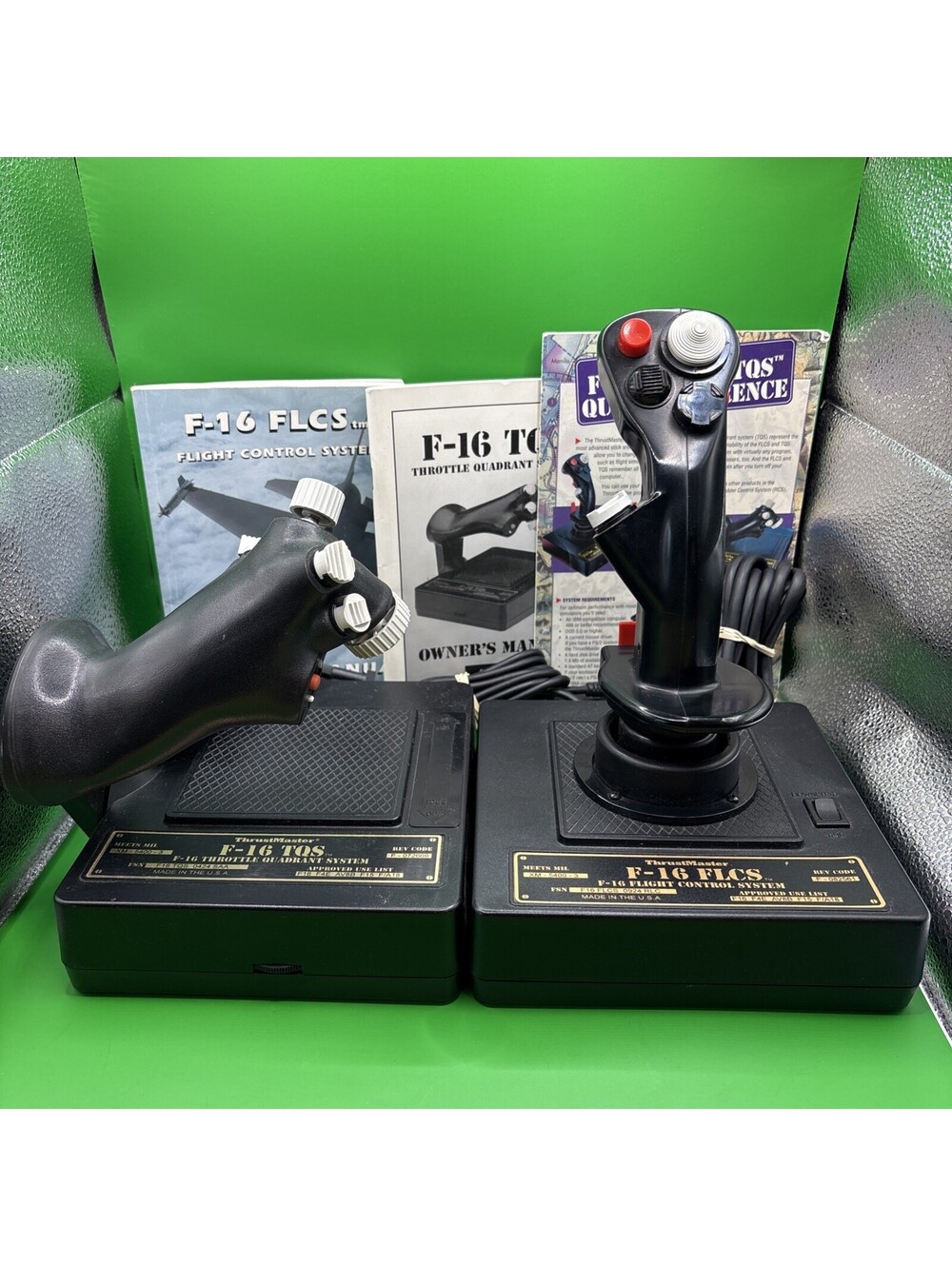 Thrustmaster F16 TQS & FLCS Flight Simulator Controller Throttle & Joystick
